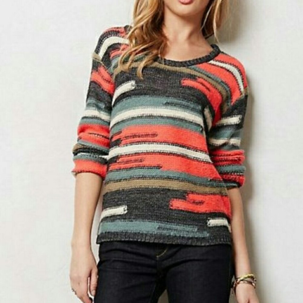 ANTHROPOLOGIE Numph Gerda Multicolor Sweater
